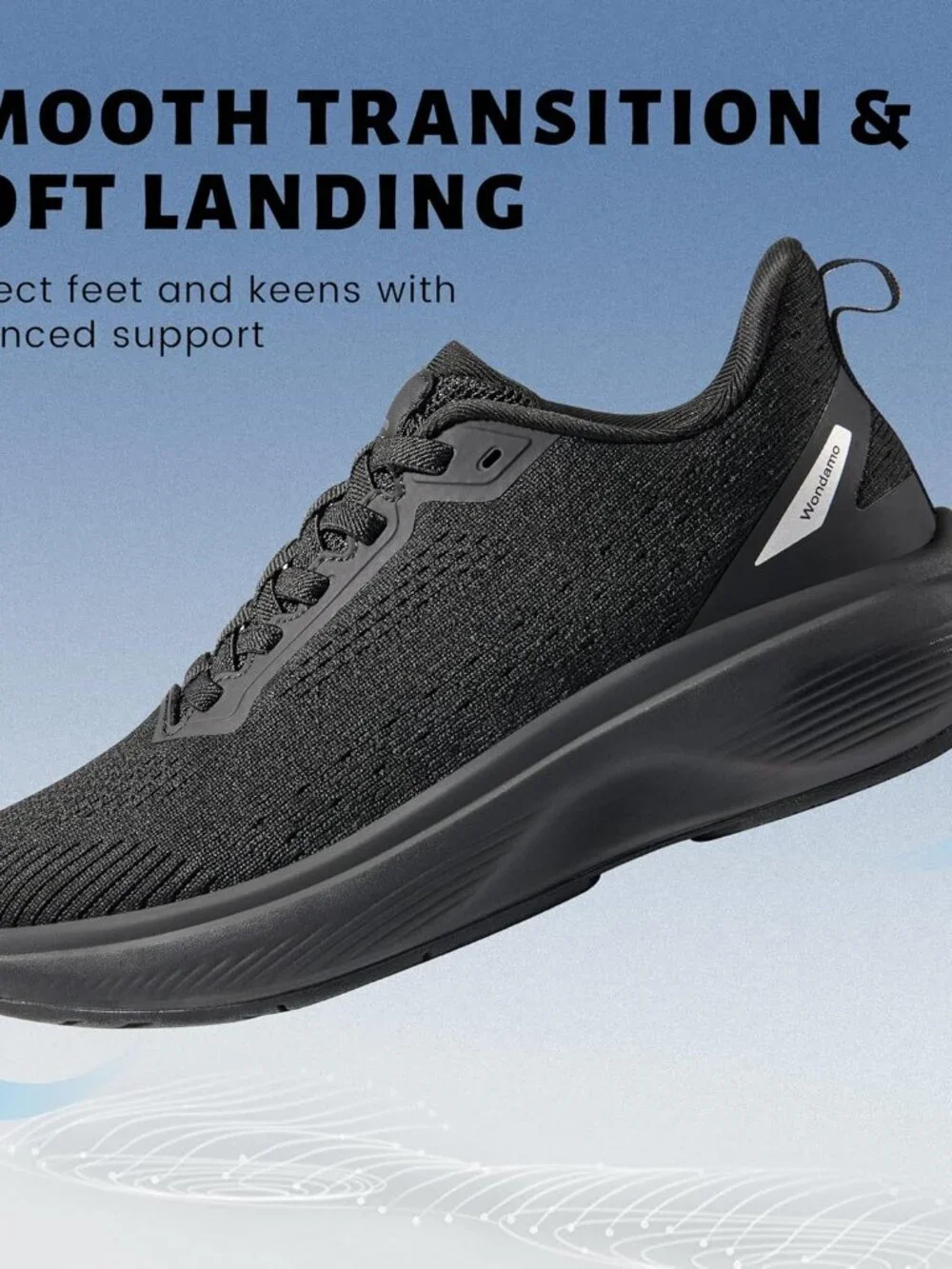 Women's Black Walking Shoes Slip on Comfortable Running Tennis Sneakers